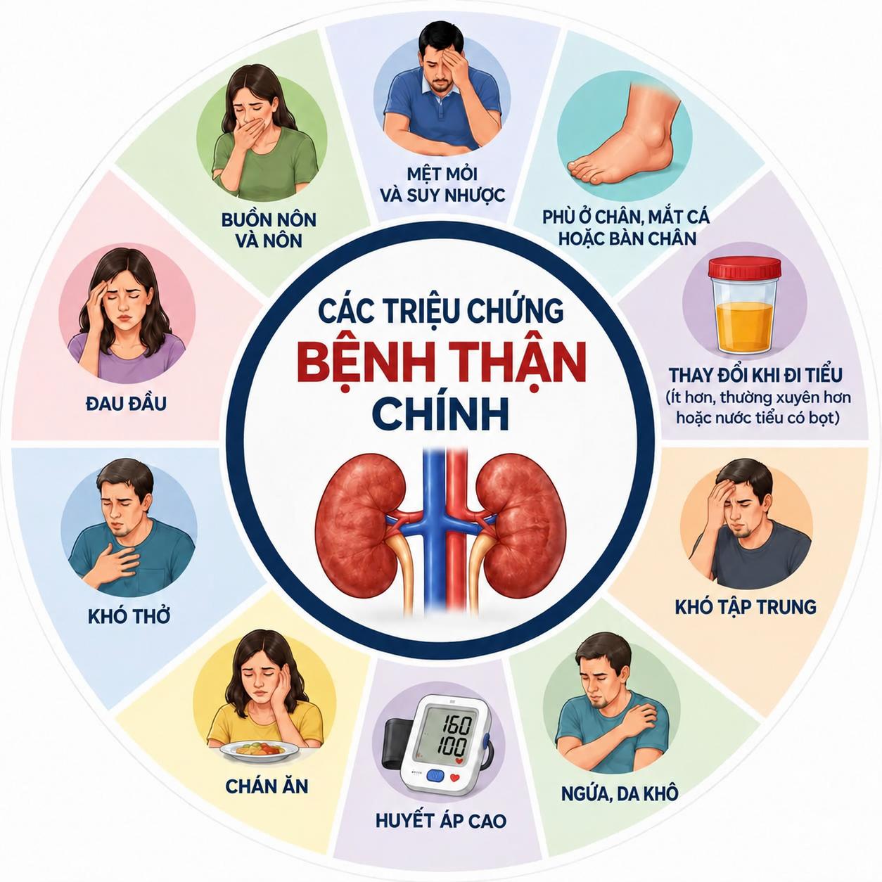 Các yếu tố giúp bác sĩ quyết định thời điểm lọc máu ở người suy thận.
