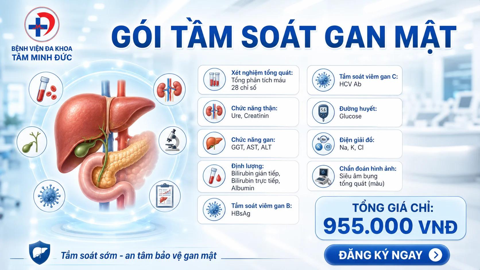 Gói Tầm Soát Bệnh Lý Gan Mật